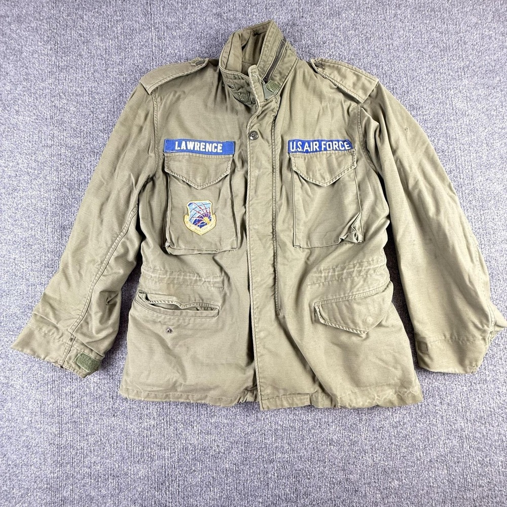 Vintage Alpha Industries Jacket Mens Medium Green USAF Field Coat Cold Weather